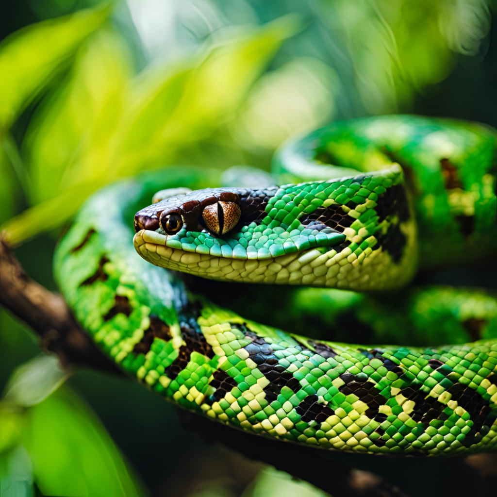 The Amazon Basin Emerald Tree Boa: A Beautiful Green Snake